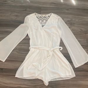 White Bridal Romper